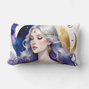 Celestial Divine Feminine Spiritual Coffee Cup Lumbar Cushion