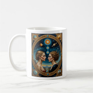 Celestial Divine Twins Cosmic Art T Shirt Coffee Mug