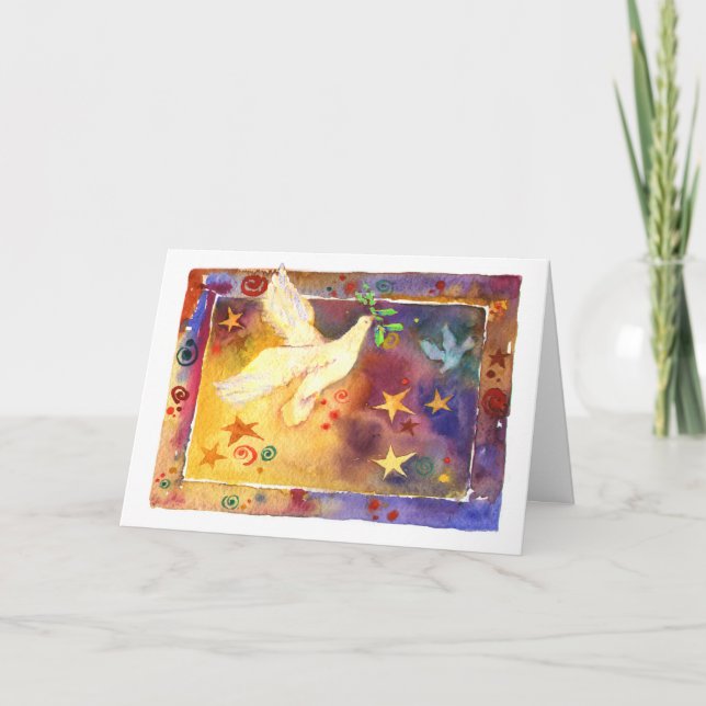 Celestial Dove Holiday Card (Front)