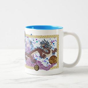 Celestial Dragon Banner Two-Tone Coffee Mug