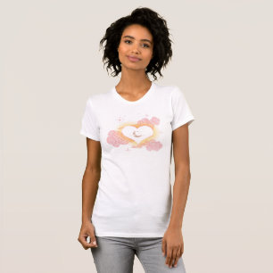 Celestial Dream Heart - Crescent Moon and Cloud T-Shirt