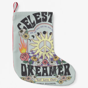 CELESTIAL DREAMER SUN ROSE TSHIRT graphic DESIGNhi Small Christmas Stocking