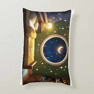 "Celestial Dreams: Moon and Star Pillow" Decorative Cushion