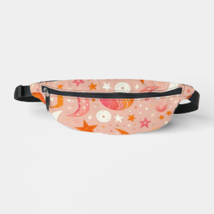 Celestial Dreams Orange and Pink Bum Bags