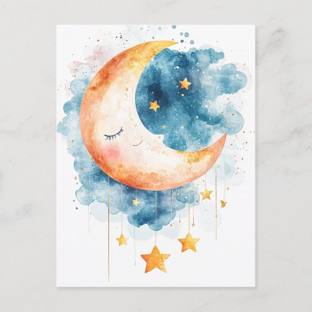 Celestial Dreams Watercolor Postcard (Front)