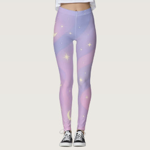 Celestial Dreamscape – Soft Pastel Galaxy Leggings