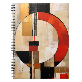 Celestial Elegance: Abstract Exploration in Beige Notebook