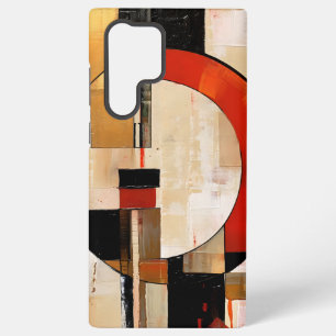 Celestial Elegance: Abstract Exploration in Beige Samsung Galaxy Case