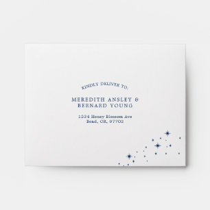 Celestial Elegant Wedding Self Addressed RSVP Envelope