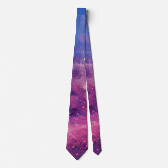 Celestial Ember Abstract Tie (Front)