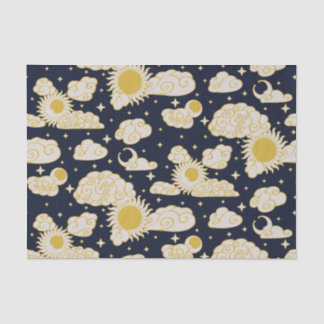 Celestial Engraving Toile (Midnight Hearth) Tissue Paper
