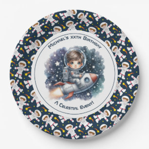 Celestial Event Space themed Birthday Party Paper Plate