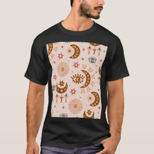 Celestial eye, moon, sun pattern. T-Shirt