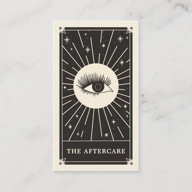 Celestial Eye Tarot Lash Aftercare card (Front)