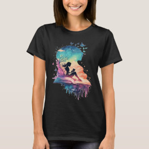 Celestial Fairy Reading Book Fantasy Novel Book T-Shirt