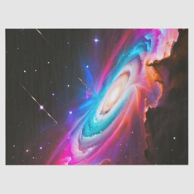 Celestial Fantasy Black Hole Birthday Gift Wrap Tissue Paper (Front)