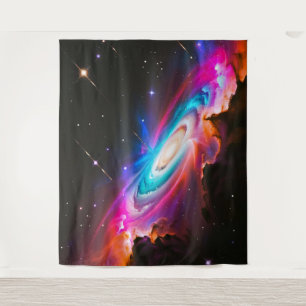 Celestial Fantasy Black Hole Wall Art Tapestry