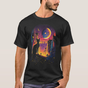 Celestial Feline  Moon Cat's Spell T-Shirt