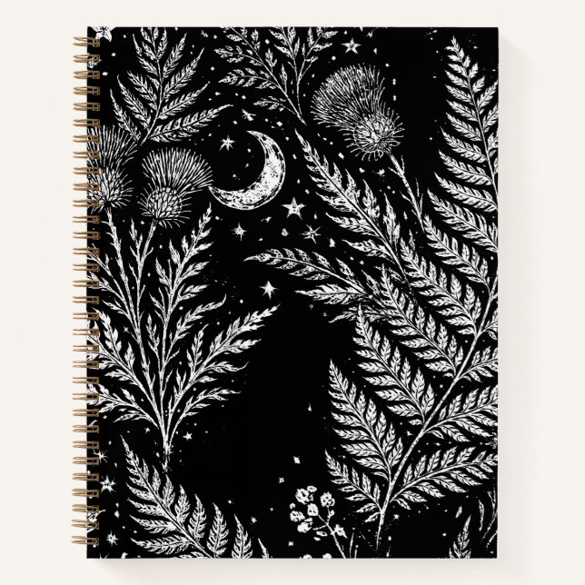 Celestial Fern Moon Notebook (Front)