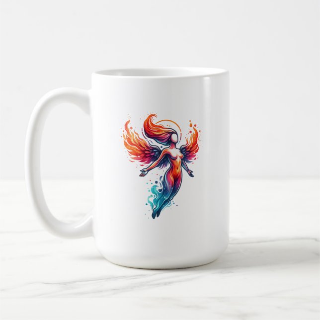 Celestial Fire Ice Goddess Coffee Mug (Left)