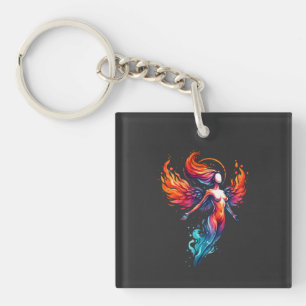 Celestial Fire Ice Goddess Key Ring