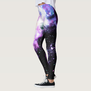 Celestial Fireworks Purple Sparkle Leggings