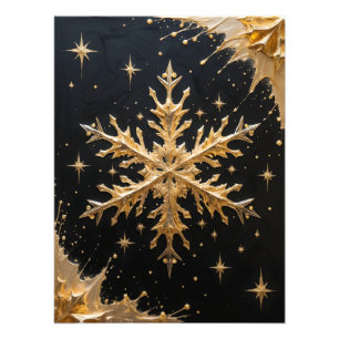 Celestial Flake – Baroque Winter Glamour Photo Print