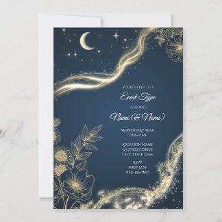 Celestial Floral Invitation