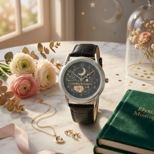 Celestial Floral Moon Watch