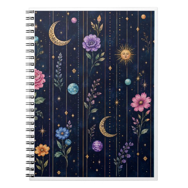 Celestial Floral Notebook (Front)