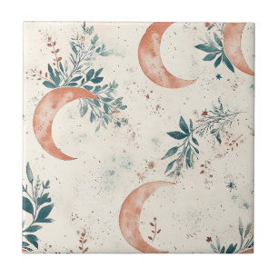 Celestial Floral Pattern (3) Ceramic Tile