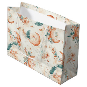 Celestial Floral Pattern (4) Large Gift Bag