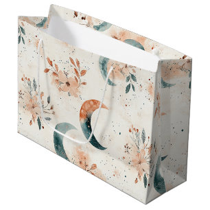 Celestial Floral Pattern (5) Large Gift Bag