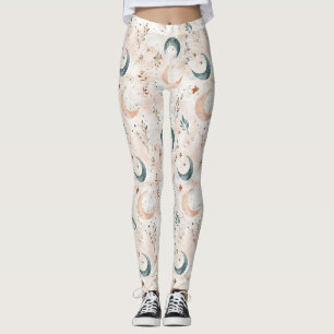 Celestial Floral Pattern (6) Leggings