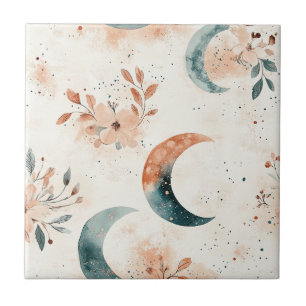 Celestial Floral Pattern (7) Ceramic Tile