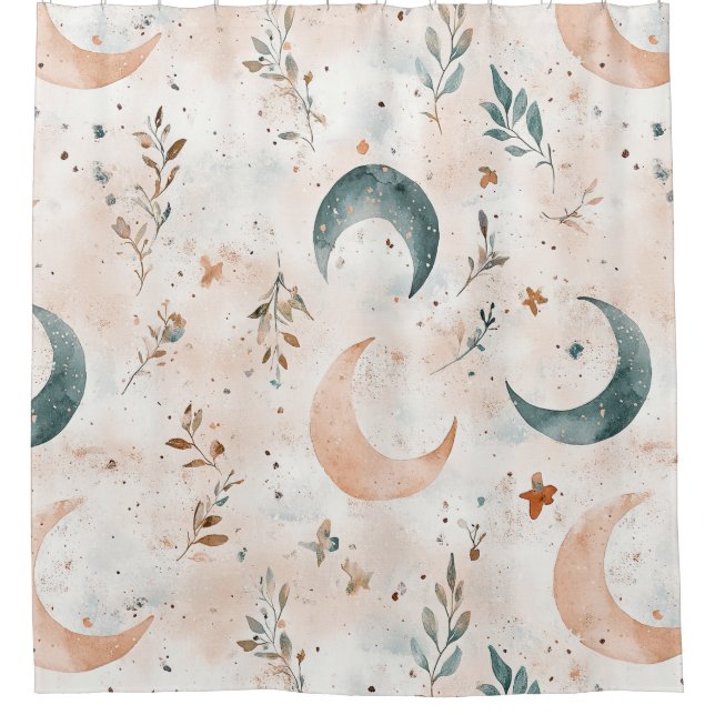 Celestial Floral Pattern (8) Shower Curtain (Front)