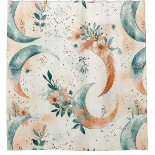 Celestial Floral Pattern (9) Shower Curtain
