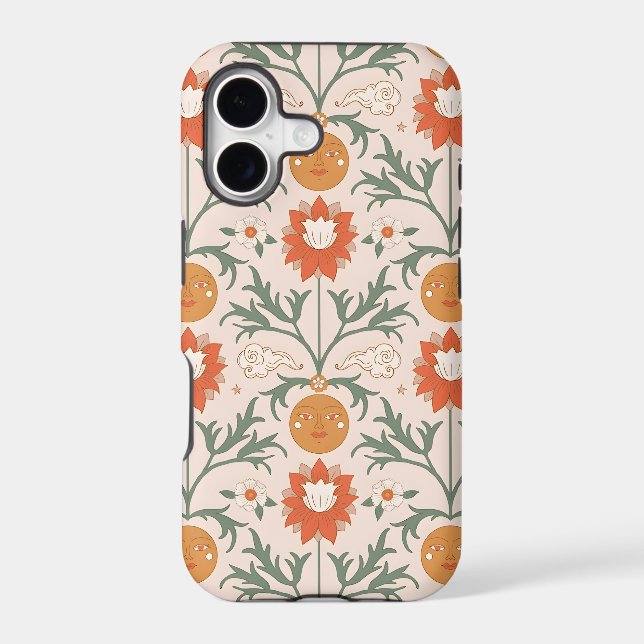 Celestial Floral Sunburst Seamless Pattern Design (Back)