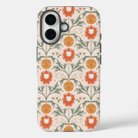 Celestial Floral Sunburst Seamless Pattern Design