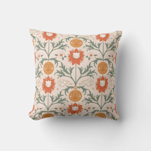 Celestial Floral Sunburst Seamless Pattern Design Cushion