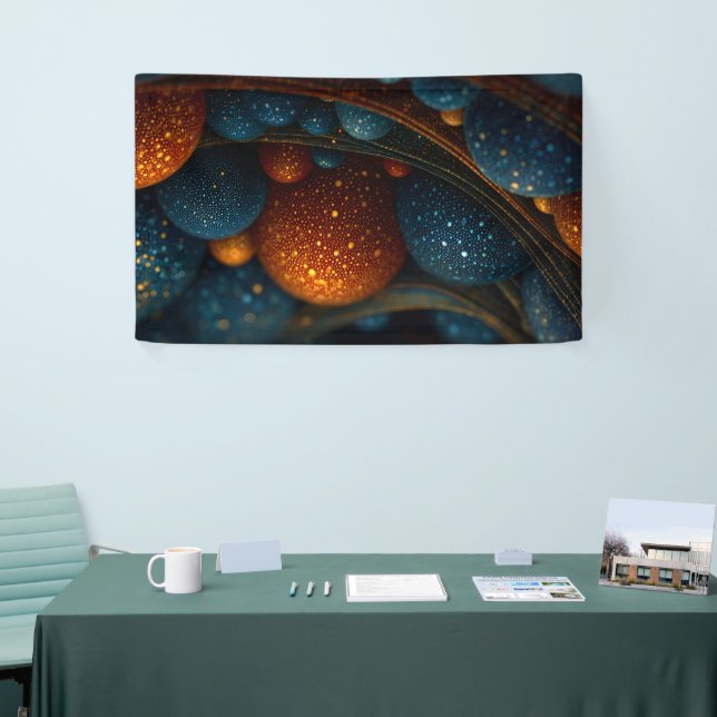 Celestial Flow: Abstract Spheres in Motion Banner (Tradeshow)