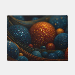 Celestial Flow: Abstract Spheres in Motion Doormat