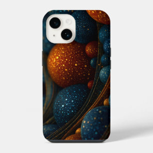 Celestial Flow: Abstract Spheres in Motion iPhone 14 Case