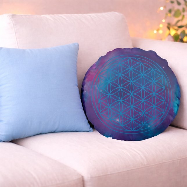 Celestial Flow – Colour of Heart Round Cushion (Creator Uploaded)