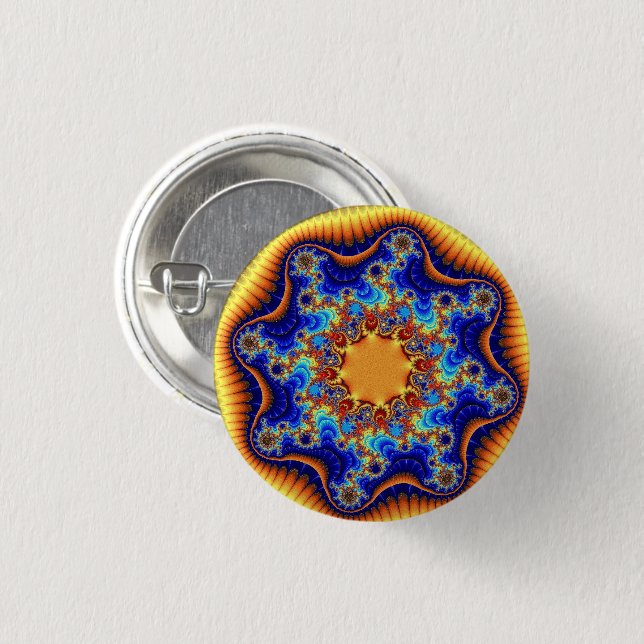 Celestial Fractalscope 3 Cm Round Badge (Front & Back)