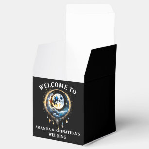 Celestial full moon 3D starry night theme chic Favour Box