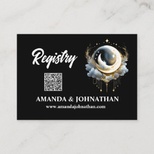 Celestial full moon registry fantasy luna phases enclosure card