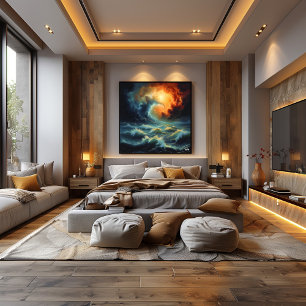 Celestial Fury: Impressive and Surreal Poster