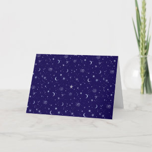 Celestial Galaxy Dark Blue Card