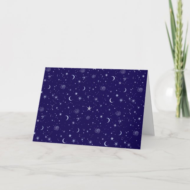Celestial Galaxy Dark Blue Card (Front)